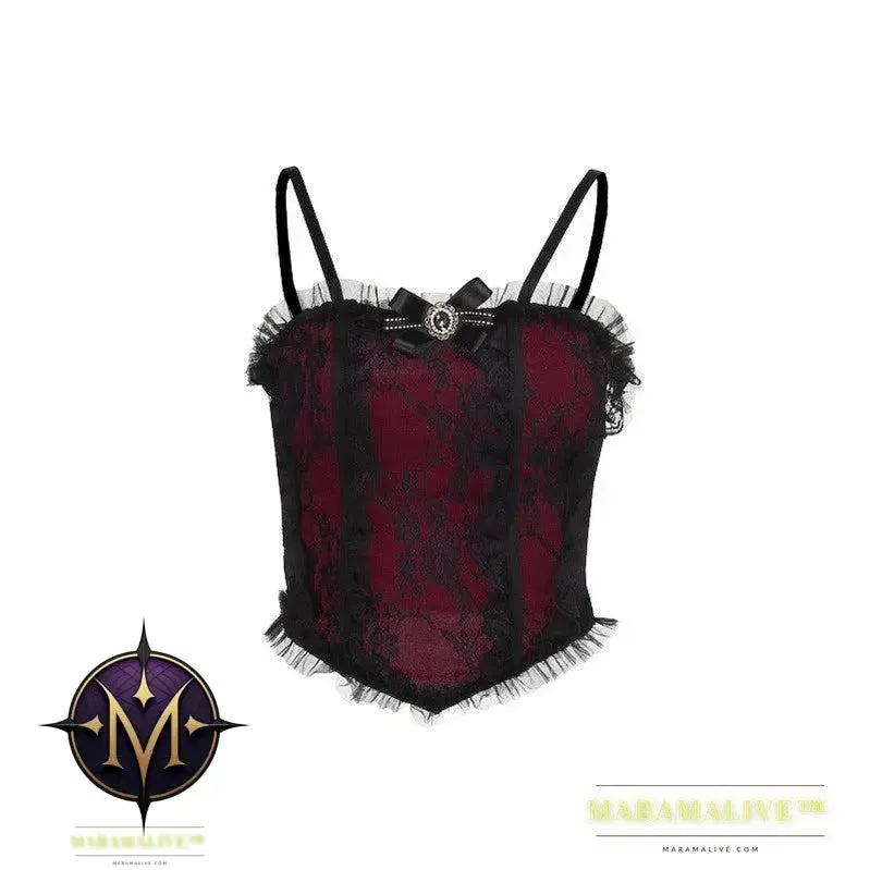 Dark gothic lace camisole | Dark romantic lace top