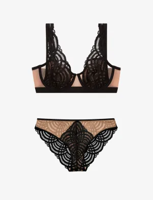 Deco Lace Unlined Bra   Bikini Set