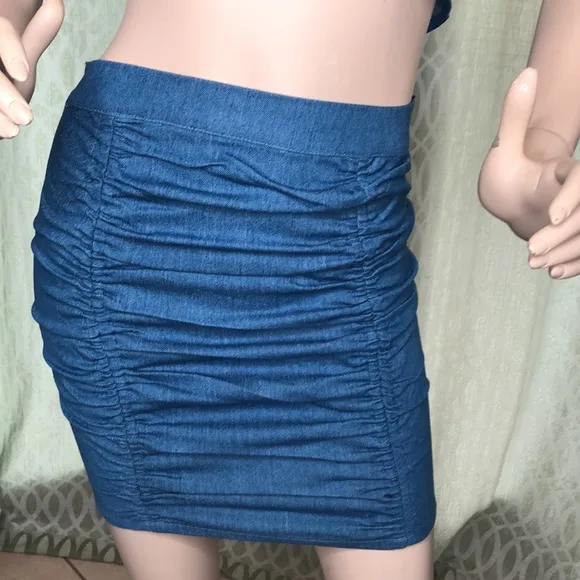 Denim 2 piece skirt &amp; top set