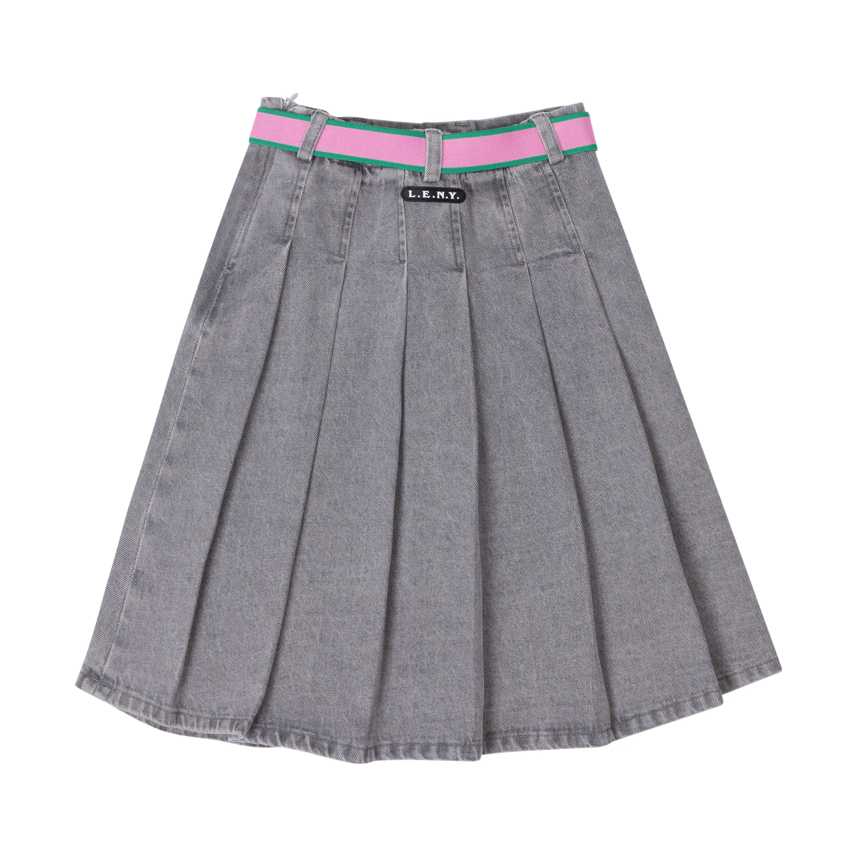 Denim Belt Skirt