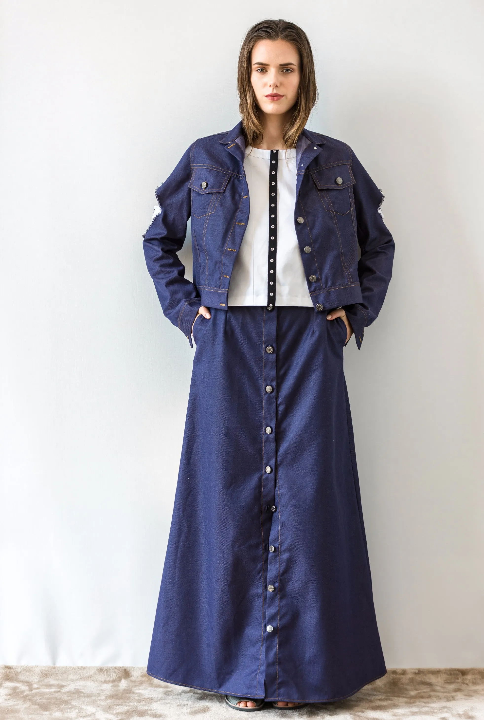 Denim Peace Skirt
