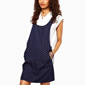 Denim suspender skirt women white polka dot trendy classic skirt Faldas Saias fashion All-Match mini skirt
