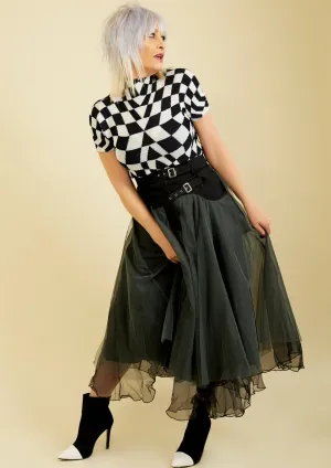 Denim   Tulle Skirt
