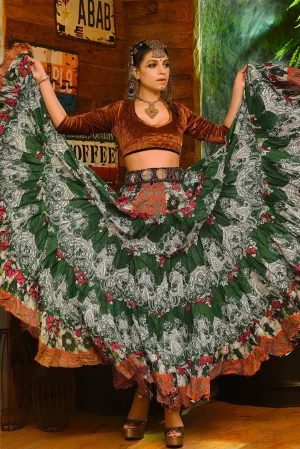 Digital print Skirt green forest WLS