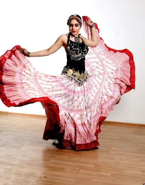 Digital print Skirt Pink Paisley Design WLS
