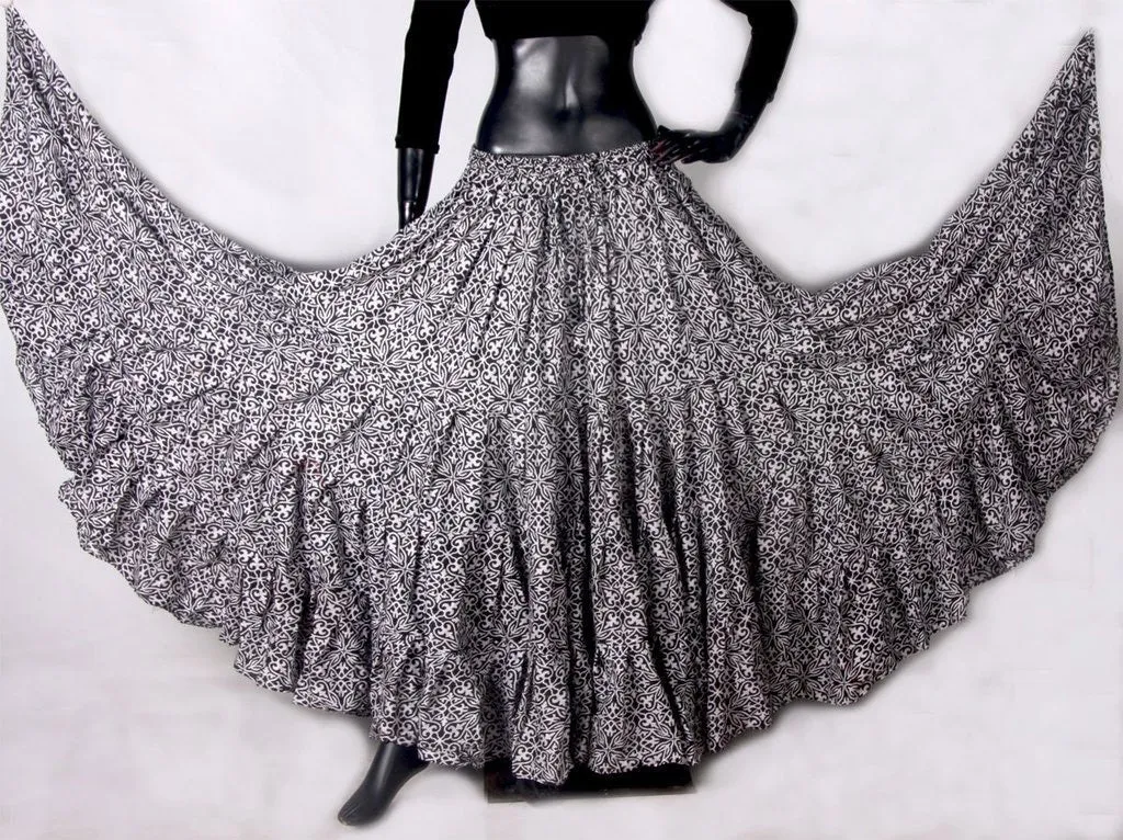 Digital Printed Skirt black/white WLS