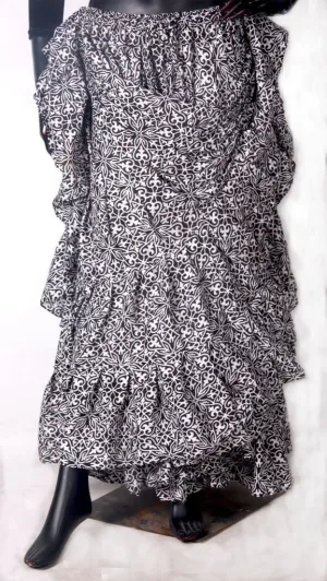 Digital Printed Skirt black/white WLS