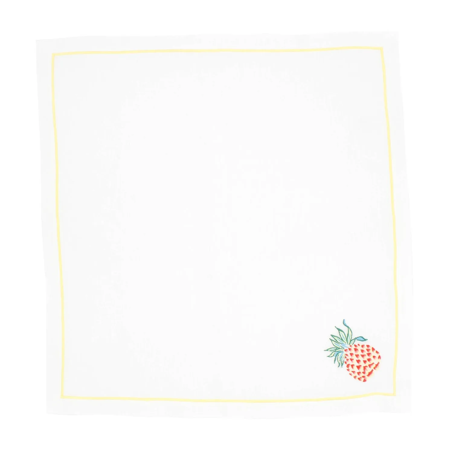 Dinner Napkin - Embroidered Pineapple (Set of 4)