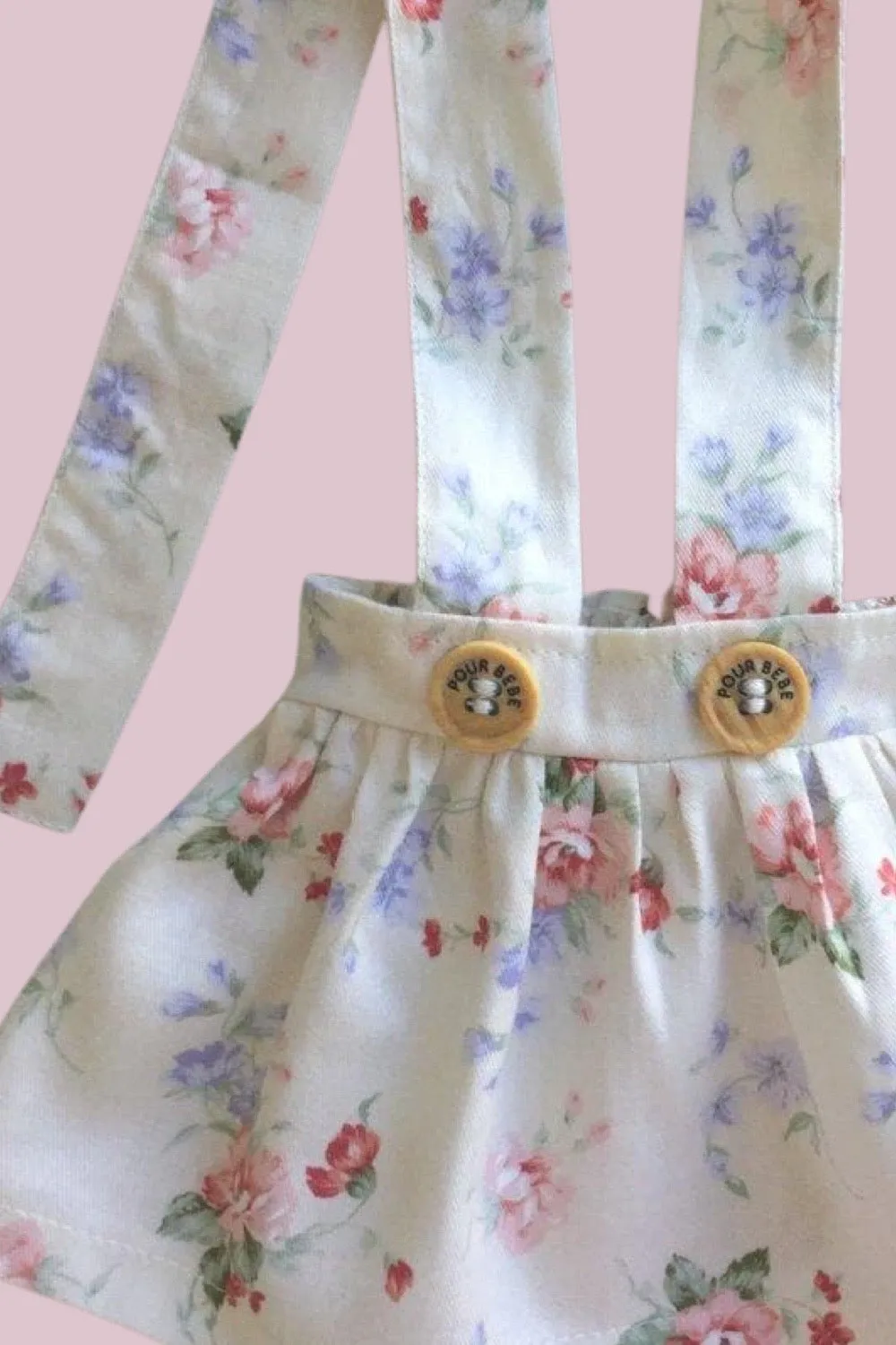 Doll Suspender Skirt - Amelia Grace in Cream