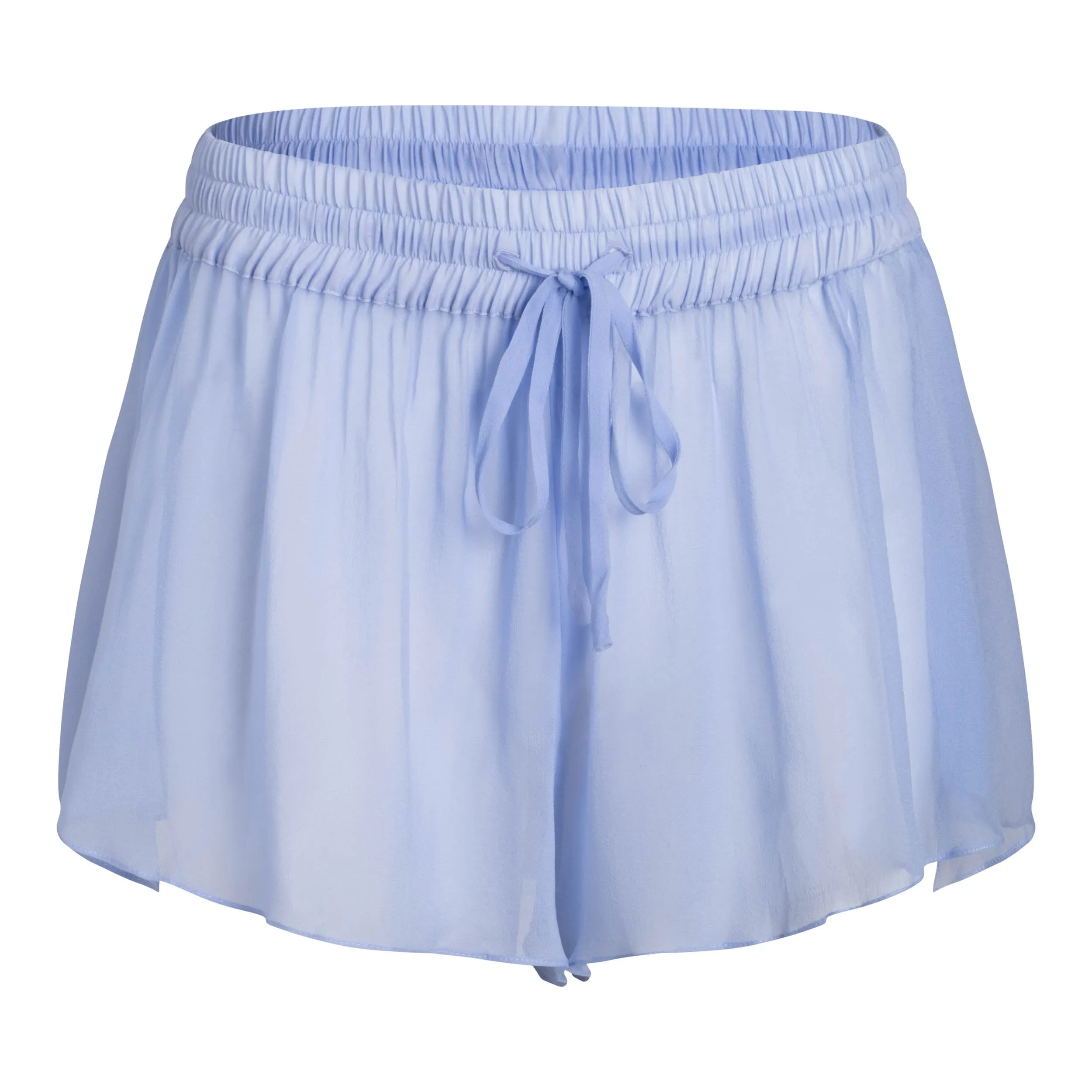 DONNA SILK CHIFFON SHIRT DRESS & SHORT IN PERIWINKLE BLUE