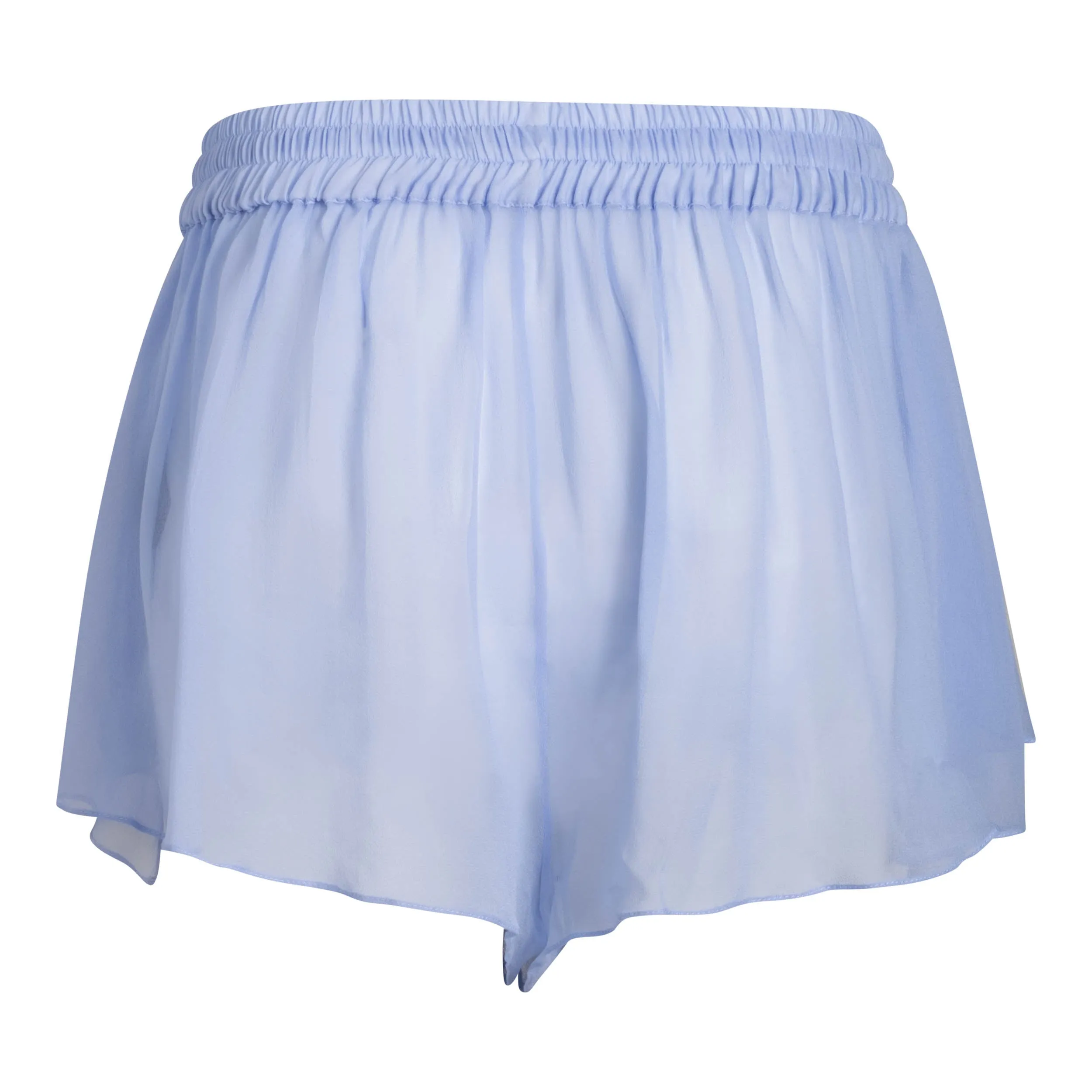 DONNA SILK CHIFFON SHIRT DRESS & SHORT IN PERIWINKLE BLUE