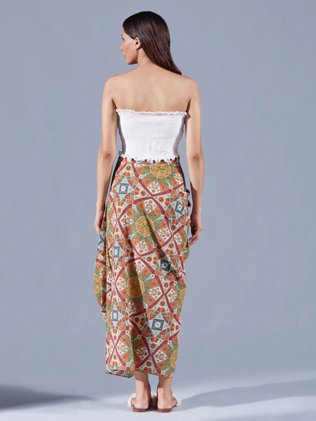 Draped Eirene Asymmetric Skirt
