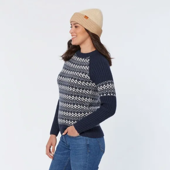 Duluth Trading Co Women’s Woolpaca Jacquard Crew Sweater
