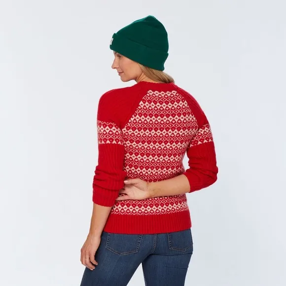 Duluth Trading Co Women’s Woolpaca Jacquard Crew Sweater