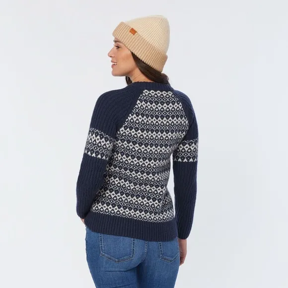 Duluth Trading Co Women’s Woolpaca Jacquard Crew Sweater