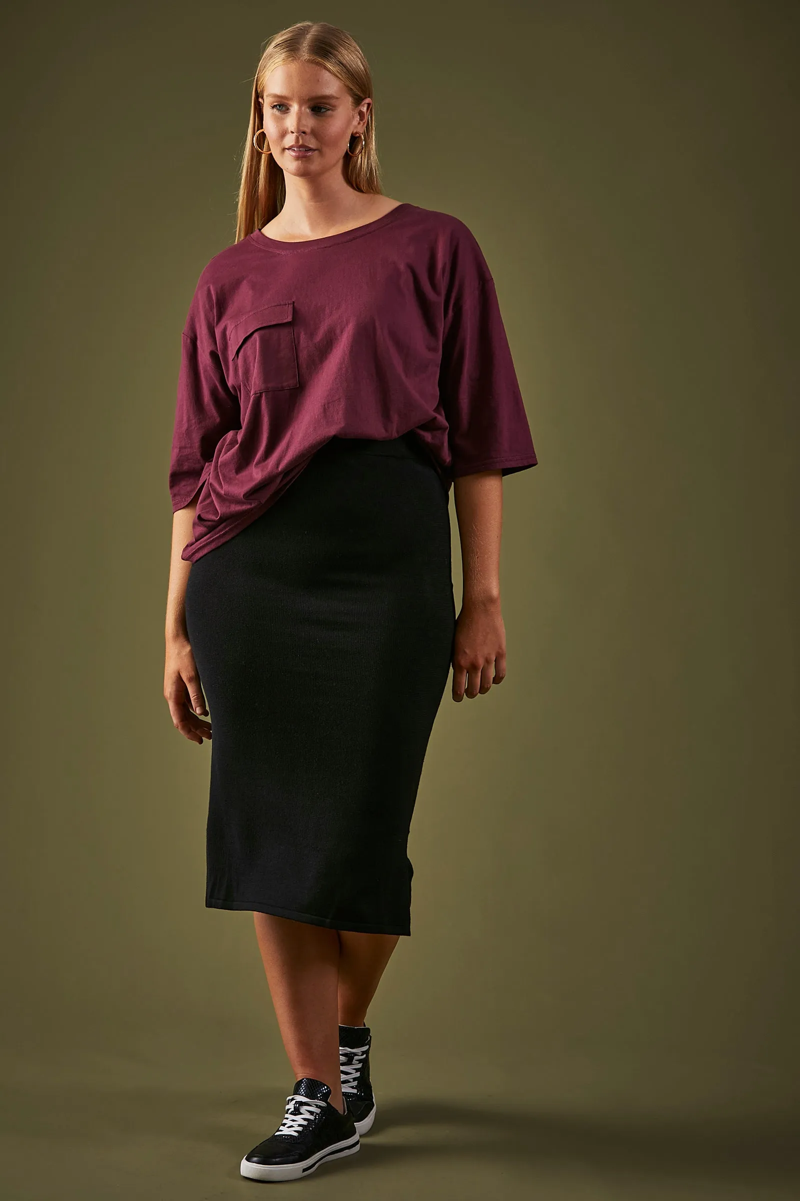 Eb&Ive Astor Knit Skirt