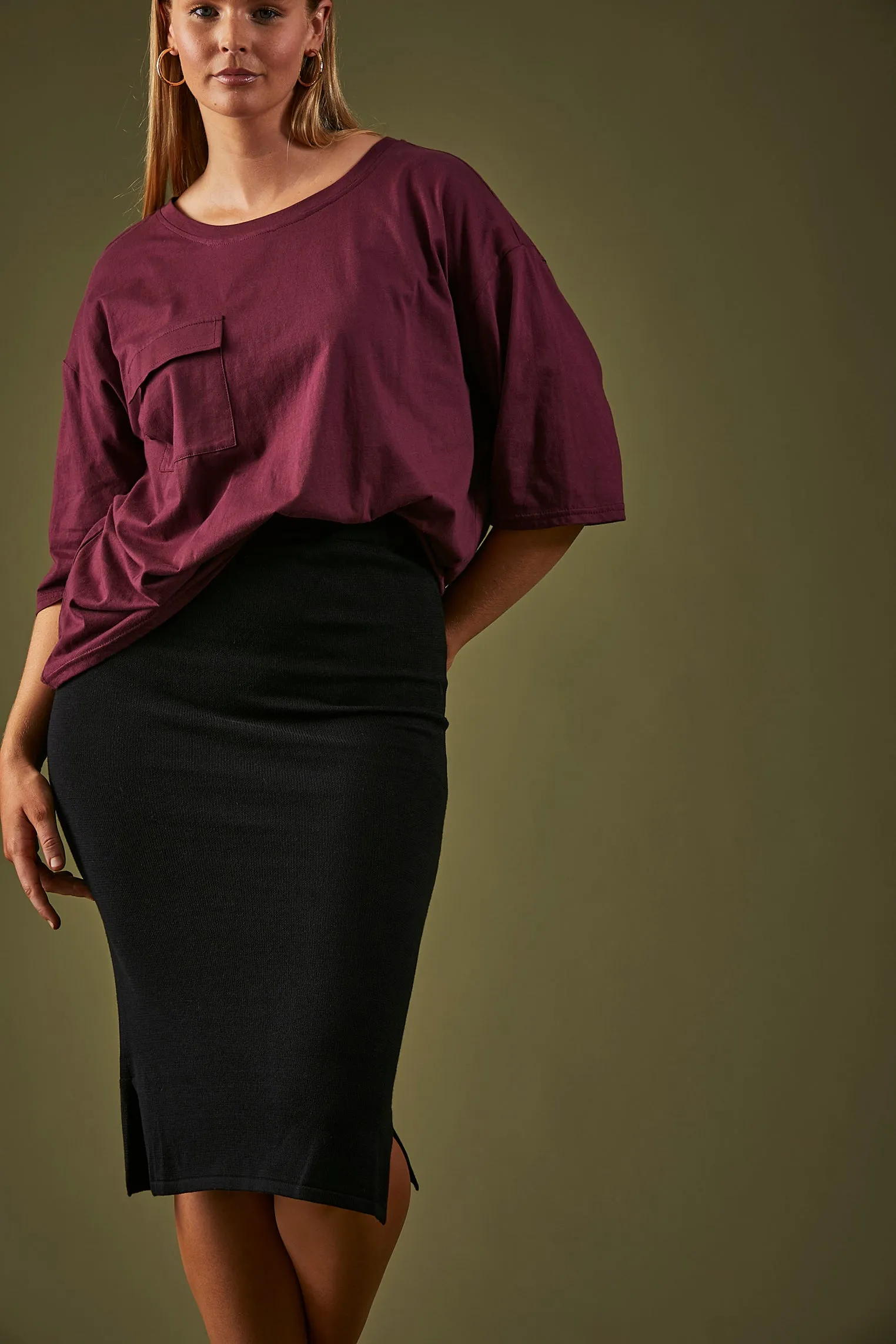 Eb&Ive Astor Knit Skirt