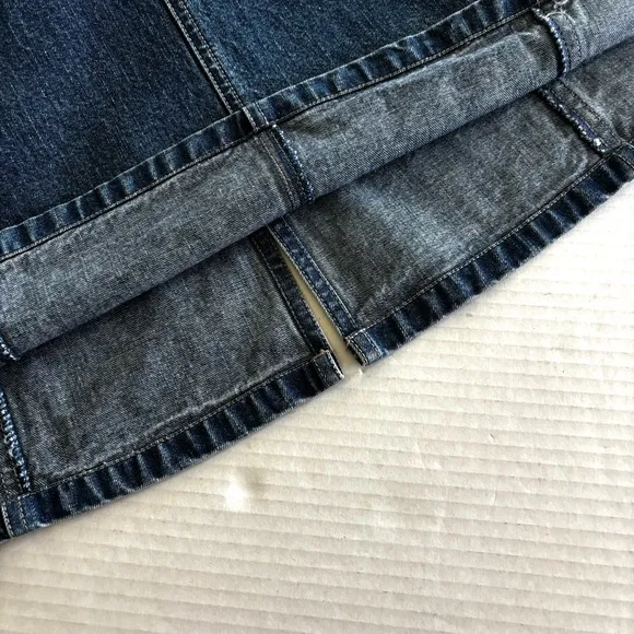 Eddie Bauer Maxi Jean Skirt Denim Back Slit 90s Y2K Women’s Size 6 NWOT