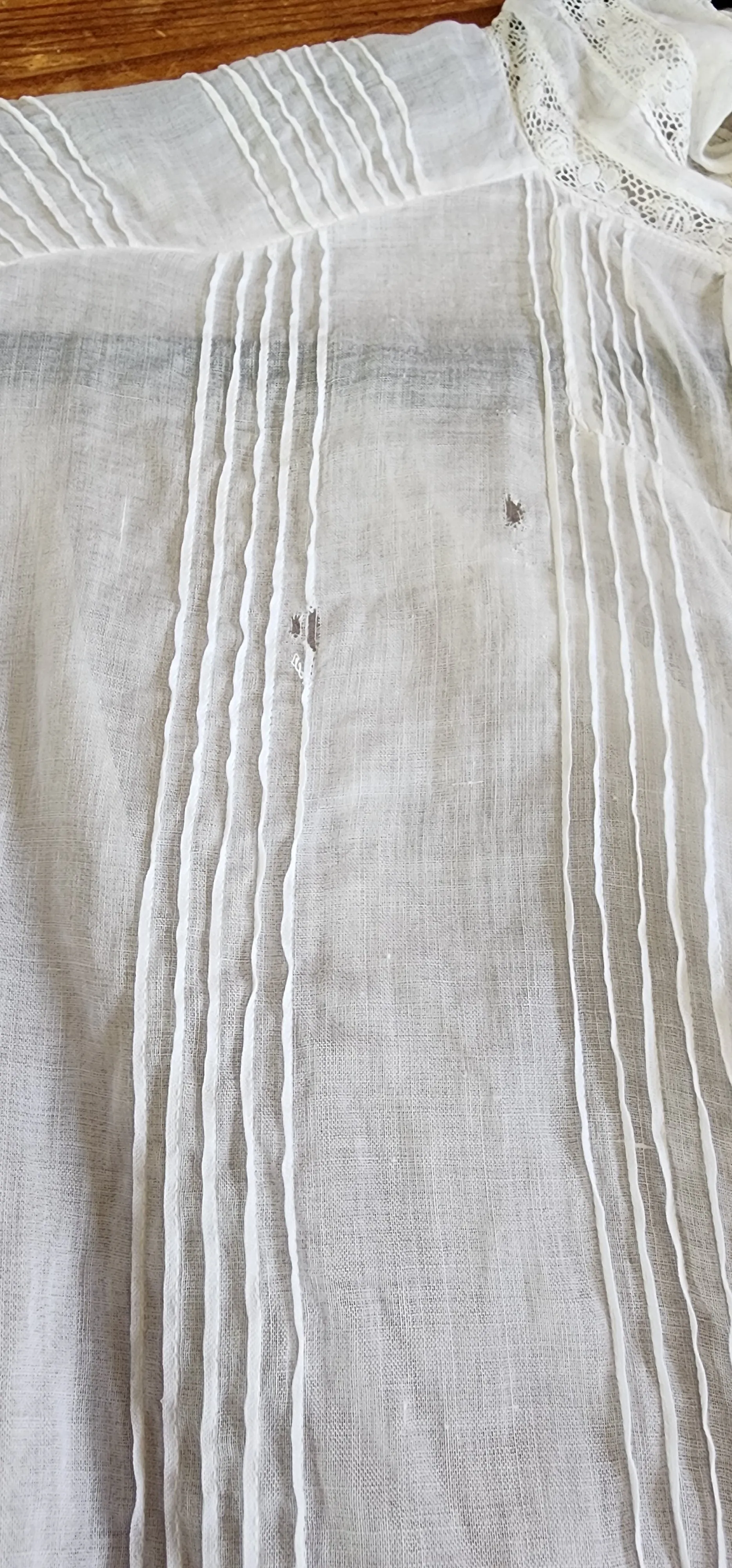 Edwardian Blouse White Cotton Cut Lace  Mccurdy / Large