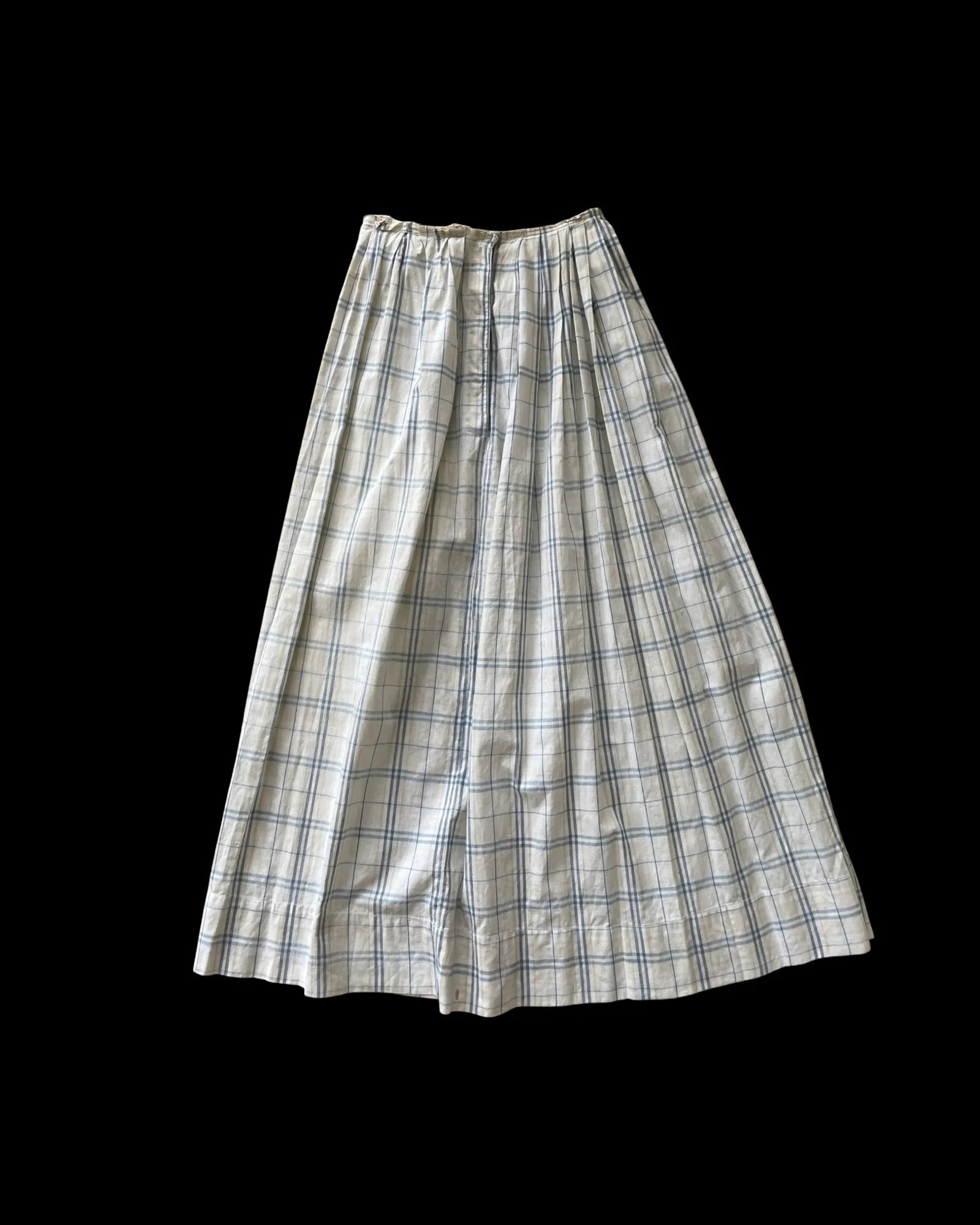 Edwardian Windowpane Cotton Chore Skirt