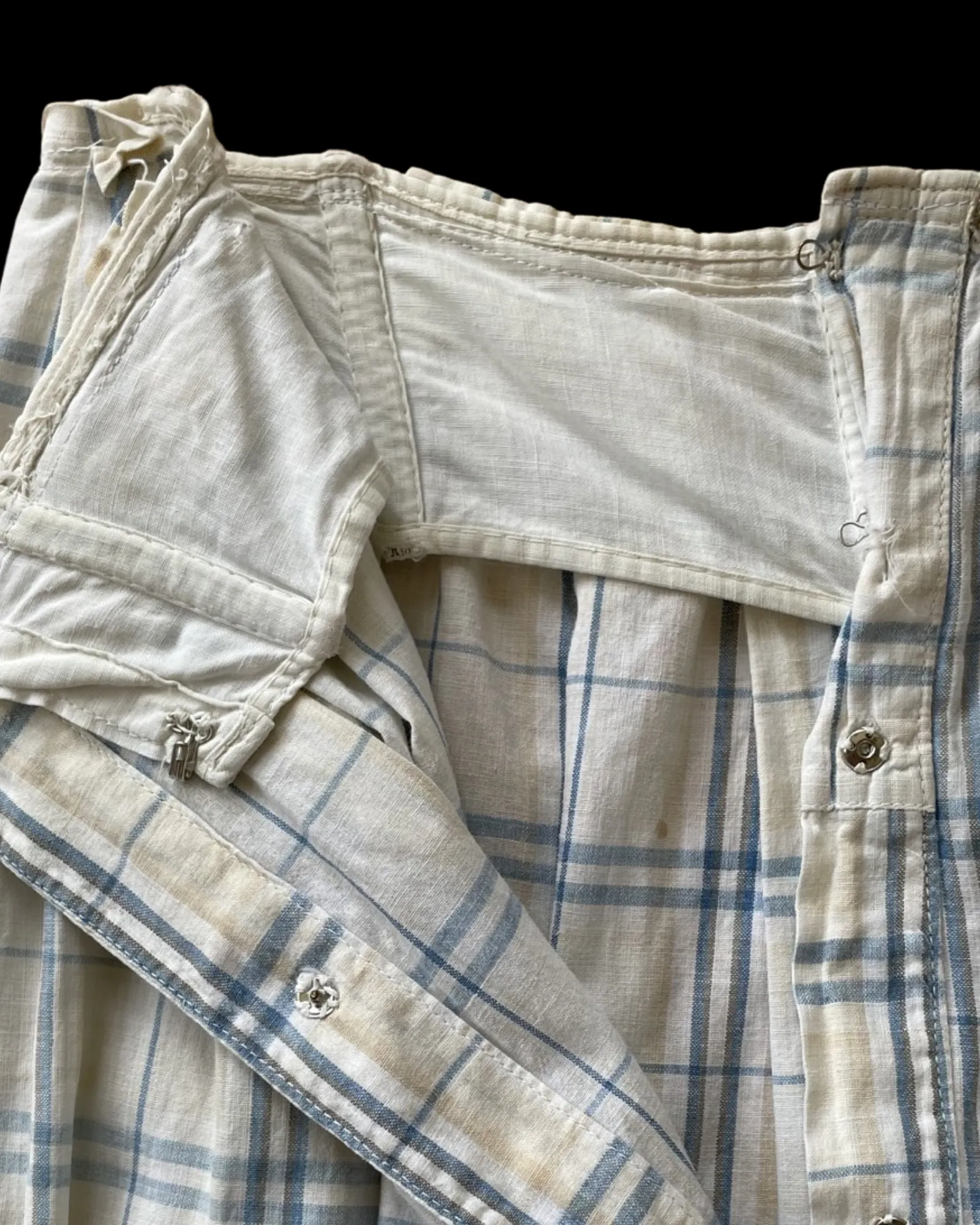 Edwardian Windowpane Cotton Chore Skirt