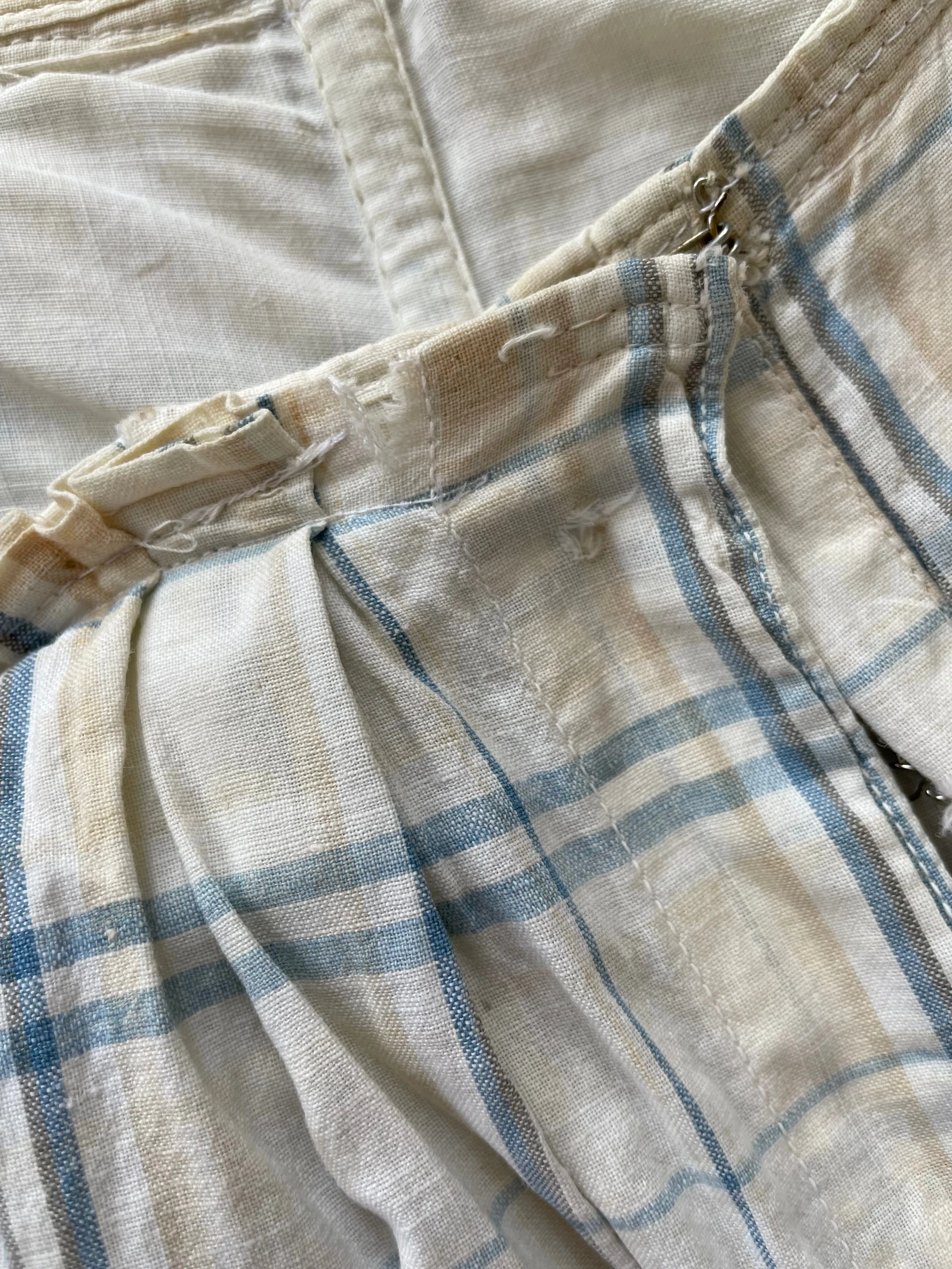 Edwardian Windowpane Cotton Chore Skirt
