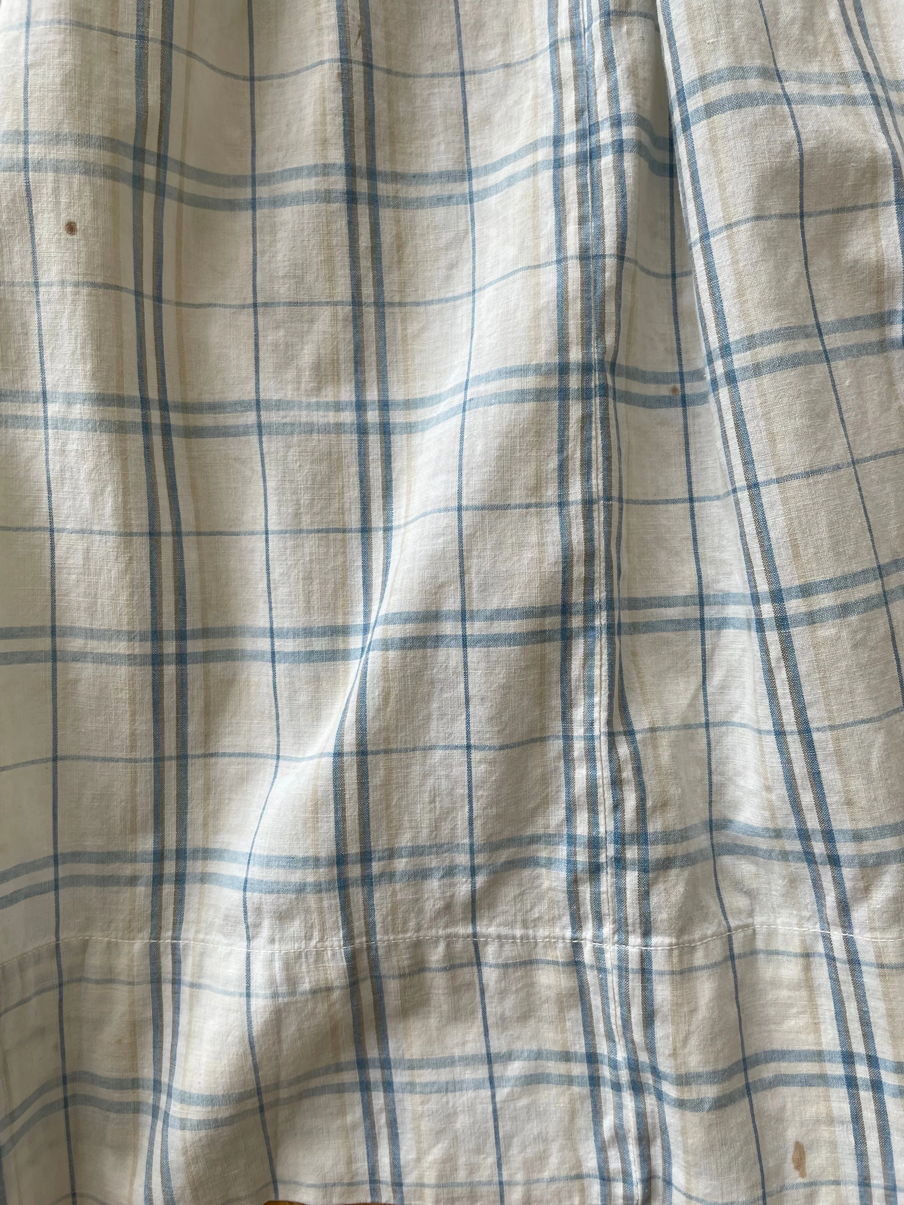 Edwardian Windowpane Cotton Chore Skirt