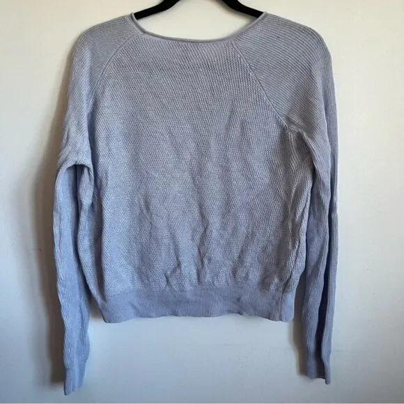 Eileen Fisher Knit Relaxed Pullover Linen Cotton Sweater Periwinkle Blue - Small