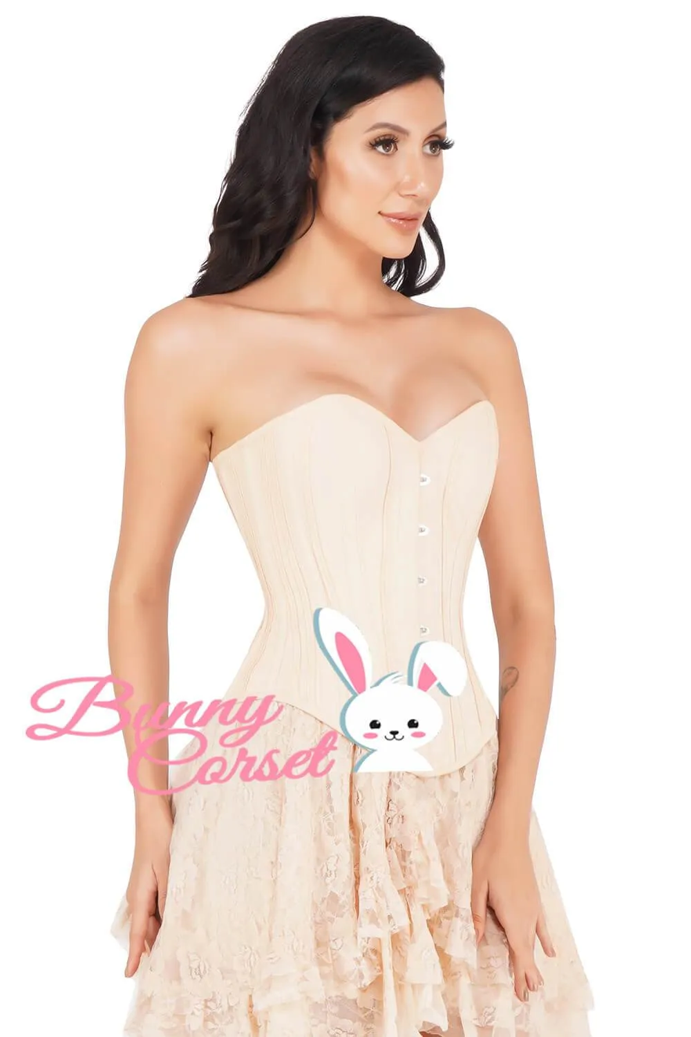 Eilis Overbust Single Layer Corset In Cotton