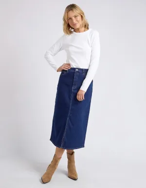 Eloise Denim Midi skirt