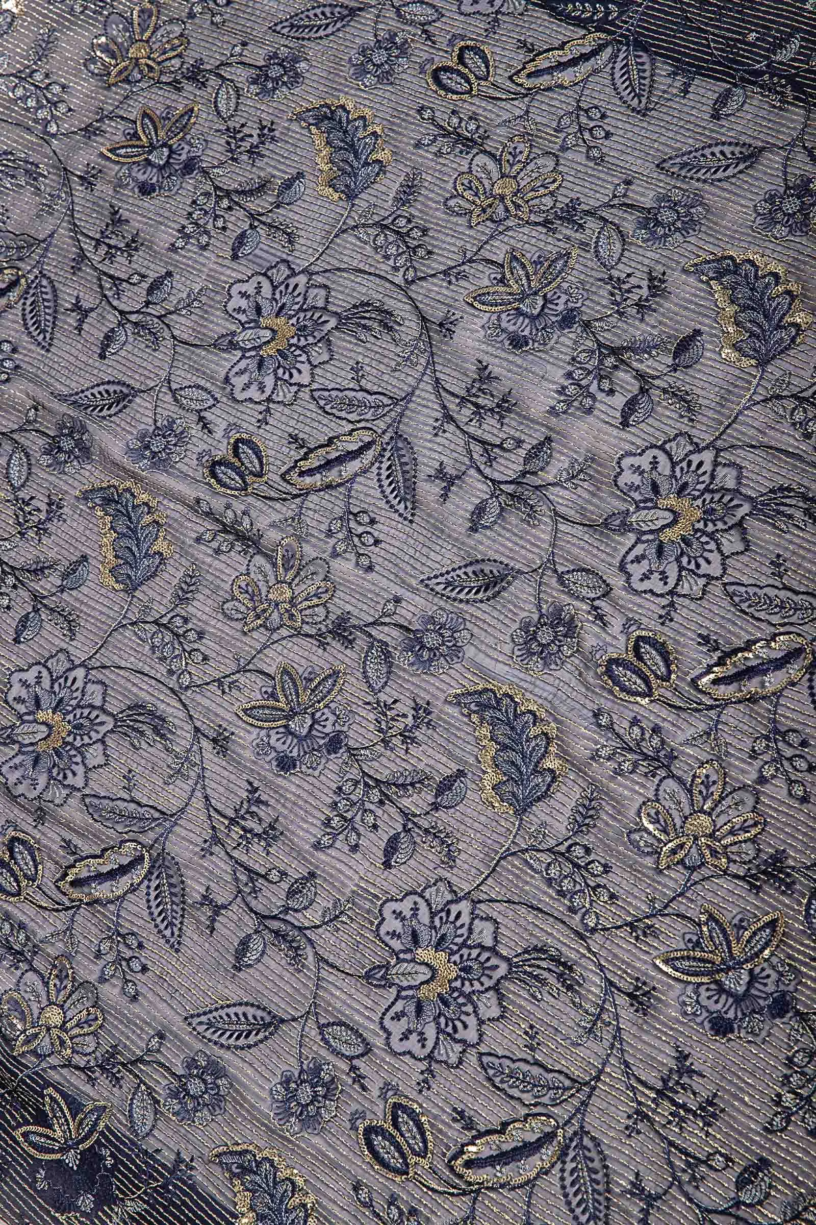 Embroidered Chiffon Fabric (3Pcs) | LF-819