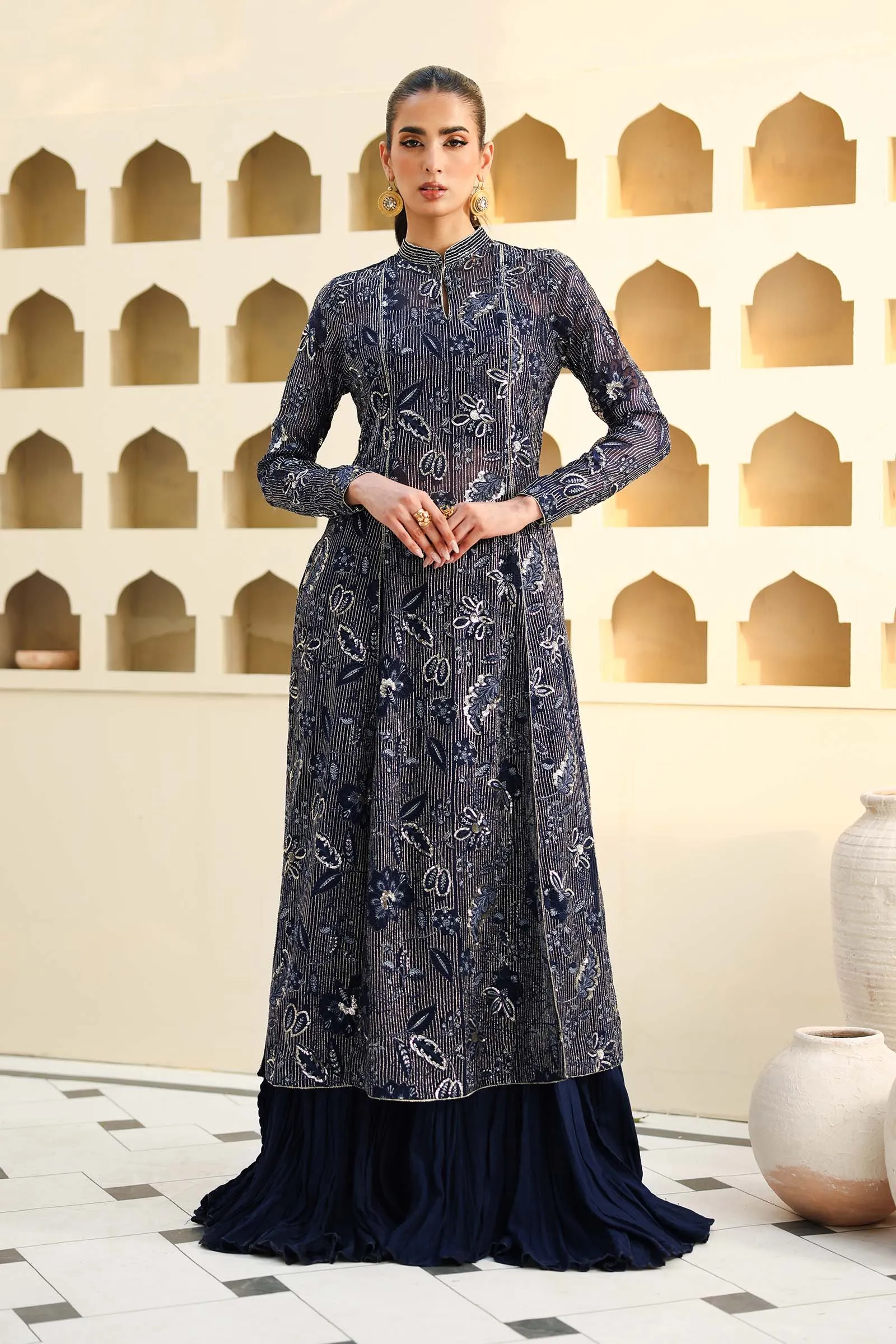 Embroidered Chiffon Fabric (3Pcs) | LF-819