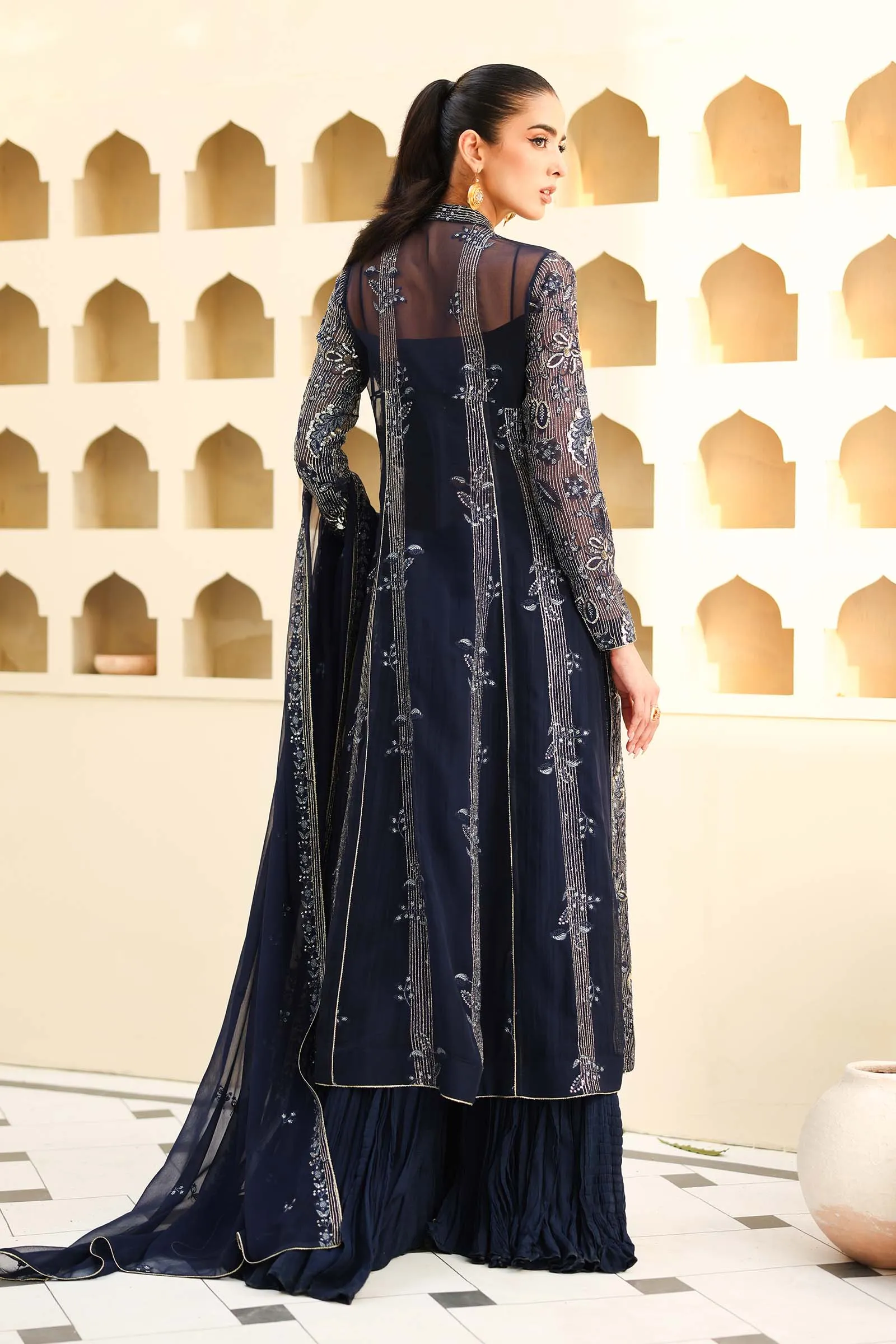 Embroidered Chiffon Fabric (3Pcs) | LF-819