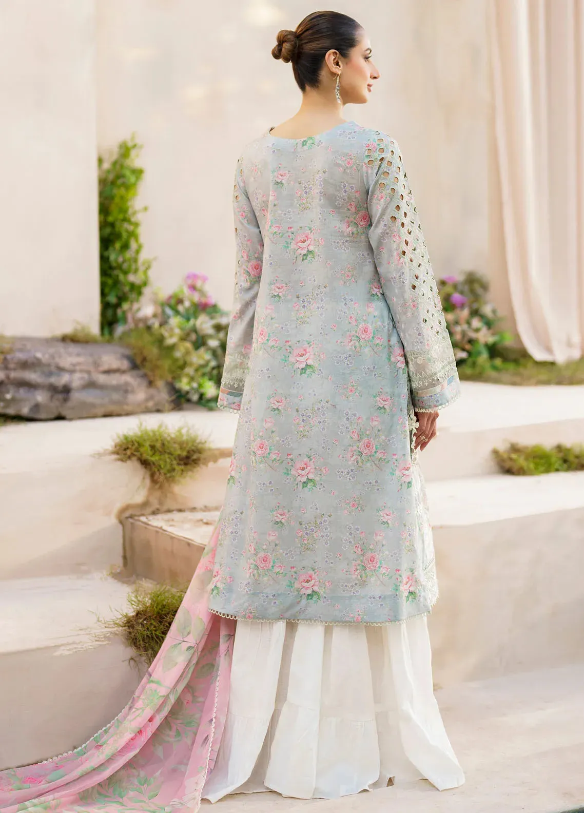 Embroidered Lawn Suit Unstitched 3 Piece IZ24F SFL-07 Gleam - Festive Collection