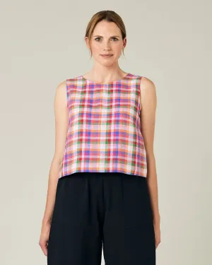 Esme Sonny Check Linen Top
