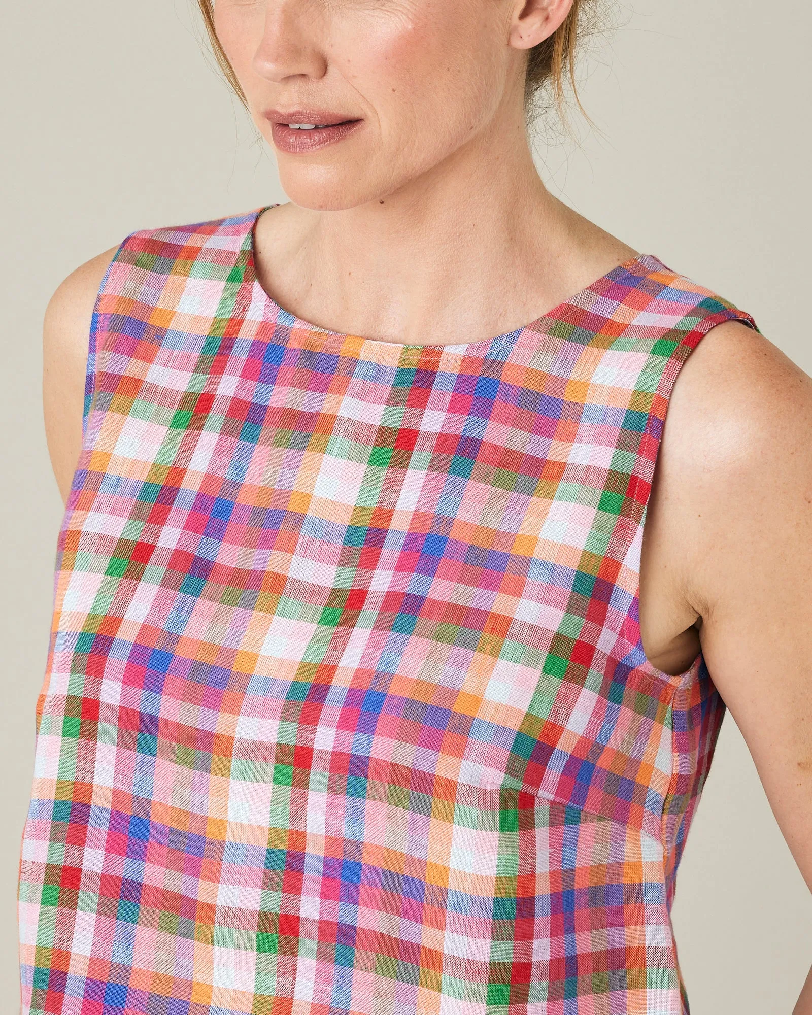 Esme Sonny Check Linen Top