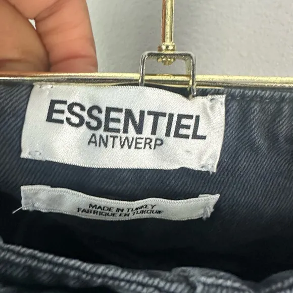 ESSENTIEL ANTWERP Zan Denim Mini Skirt in Black Size 38/10