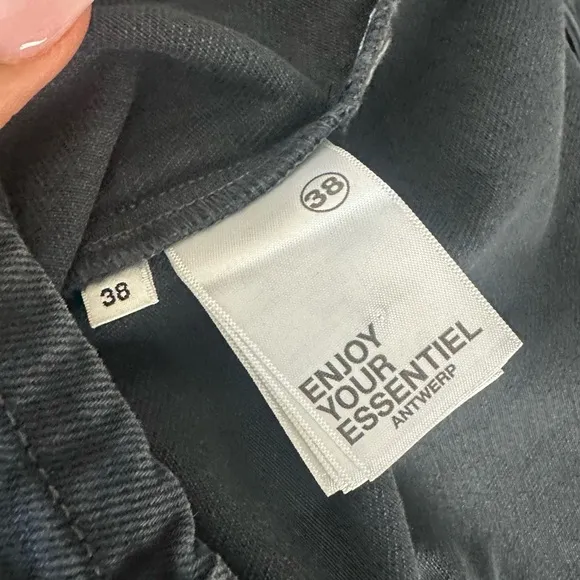 ESSENTIEL ANTWERP Zan Denim Mini Skirt in Black Size 38/10