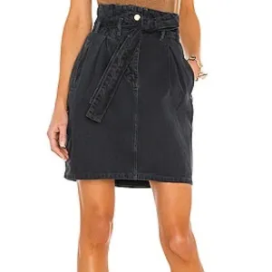 ESSENTIEL ANTWERP Zan Denim Mini Skirt in Black Size 38/10