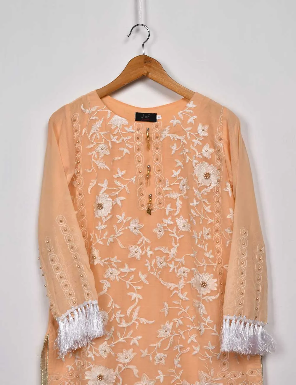 Exclusive Chiffon Embroidered Kurti - Violet Castle (TIE-06A)