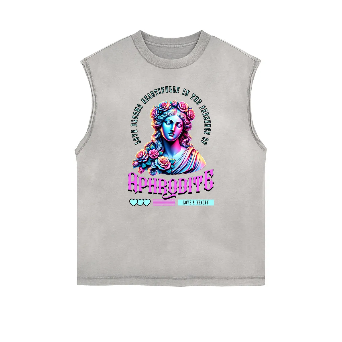 Faded Vanquisher Neon Y2K Graphic Muscle Tank