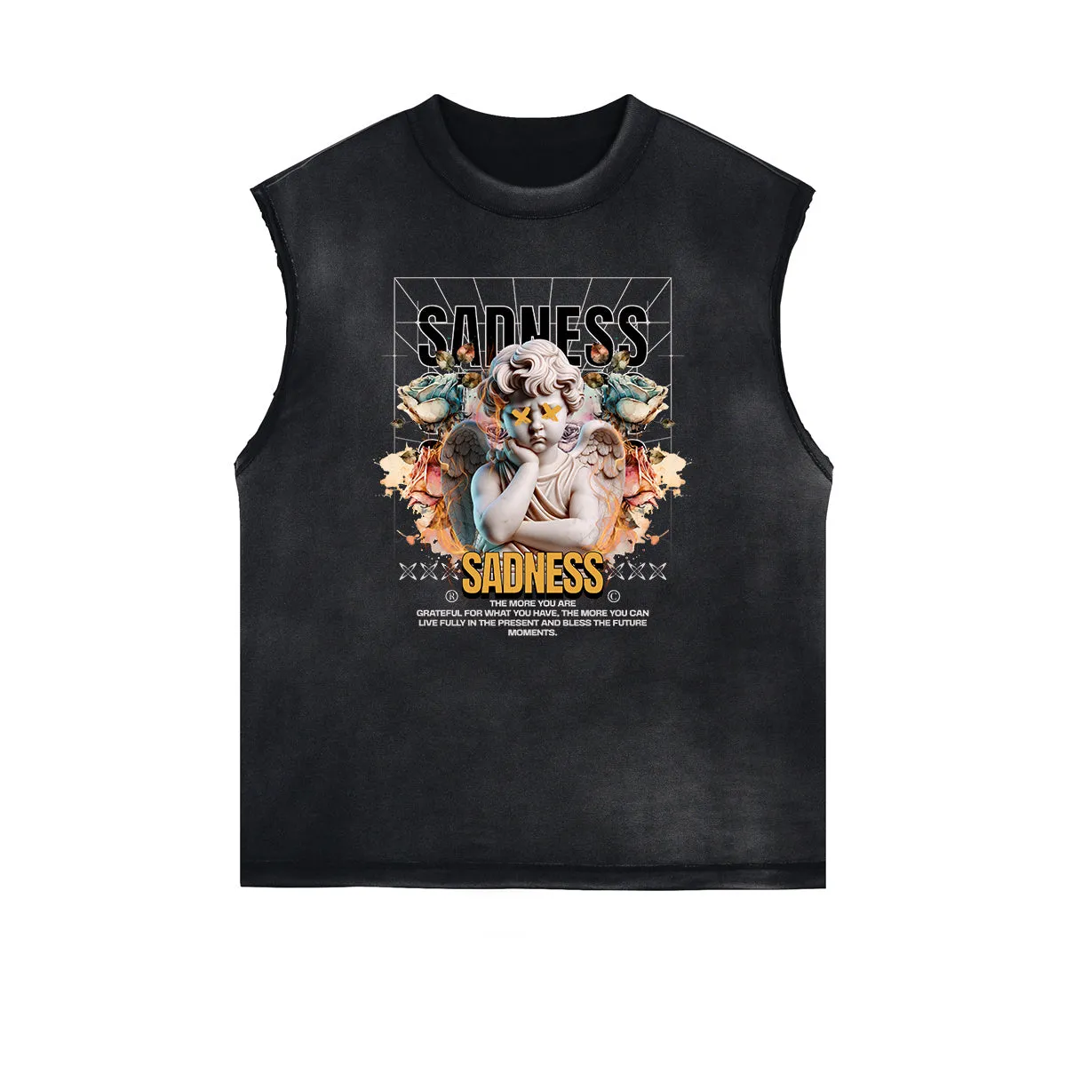 Faded Vintage Cupid Graphic Tank Top