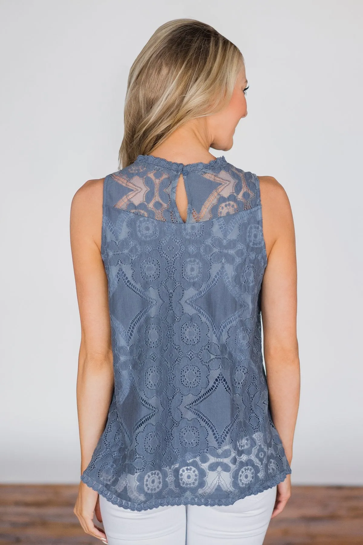 Feelings for You Tank Top - Denim Blue