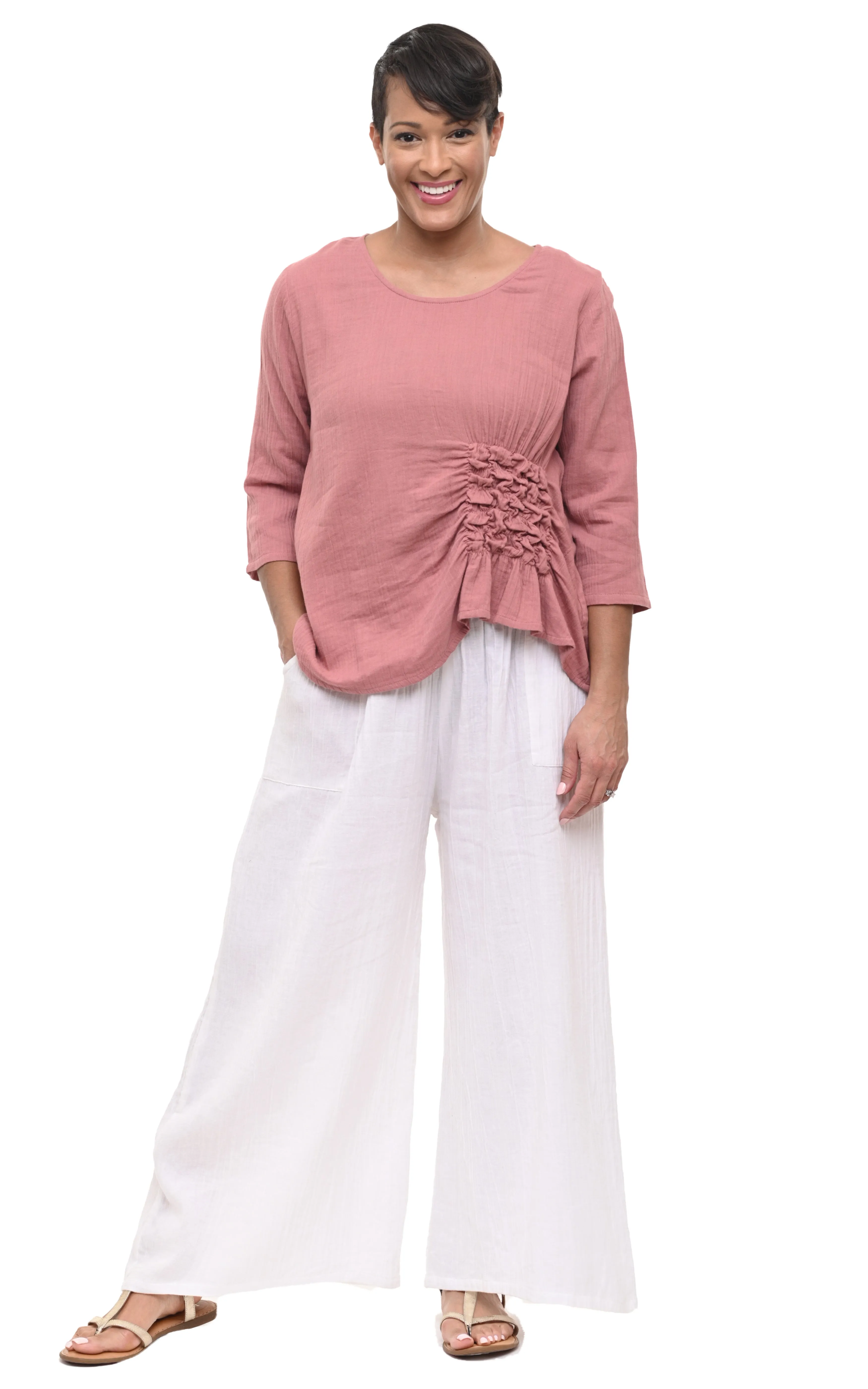 FINAL SALE VCG365 Olga Top in Rose*