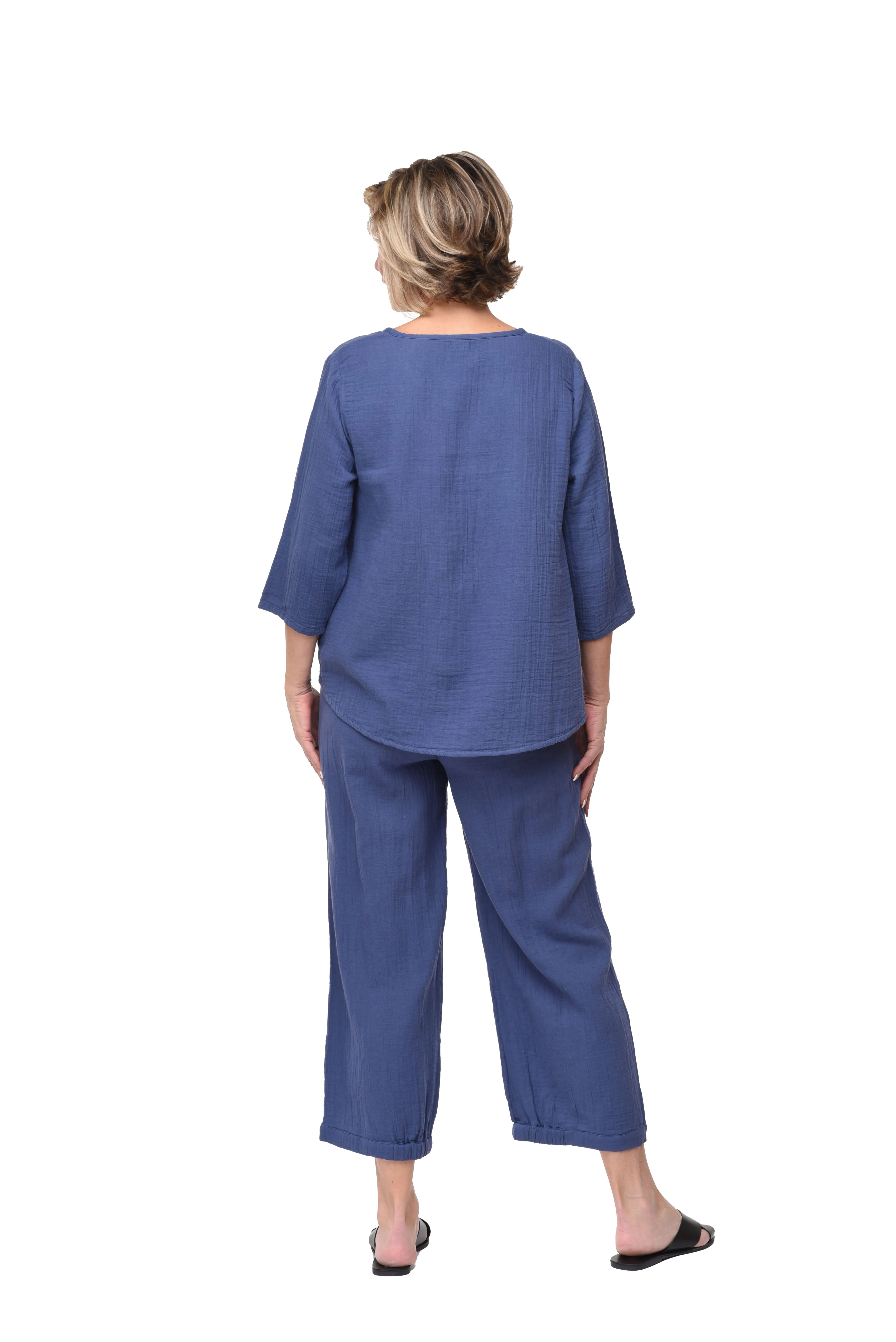 FINAL SALE VCG365 Olga Top in Steel Blue*