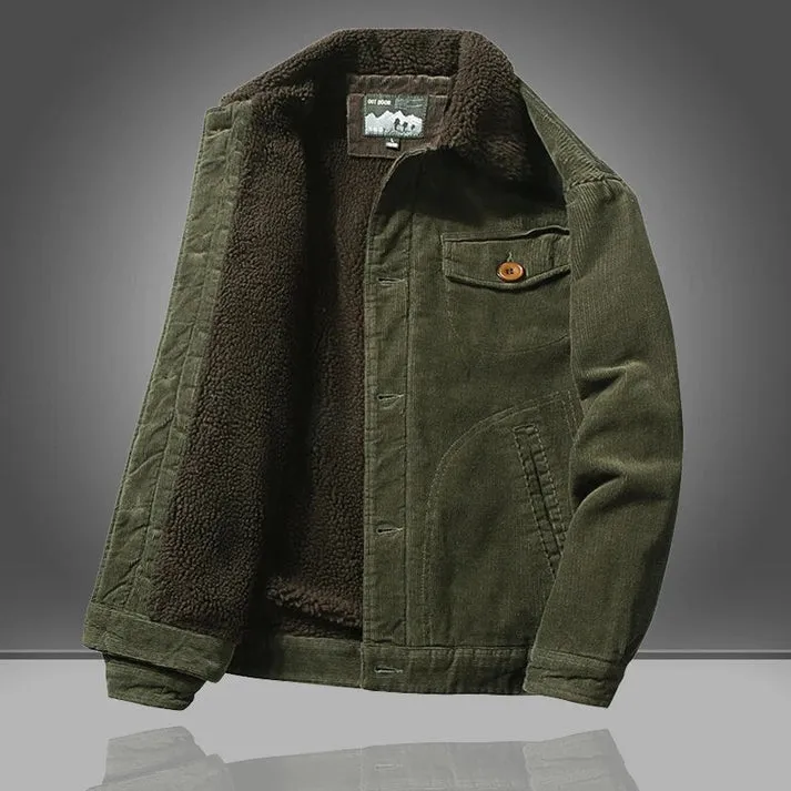 Finnio - fleece lined corduroy jacket for men