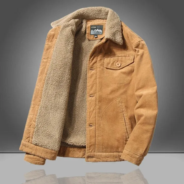 Finnio - fleece lined corduroy jacket for men