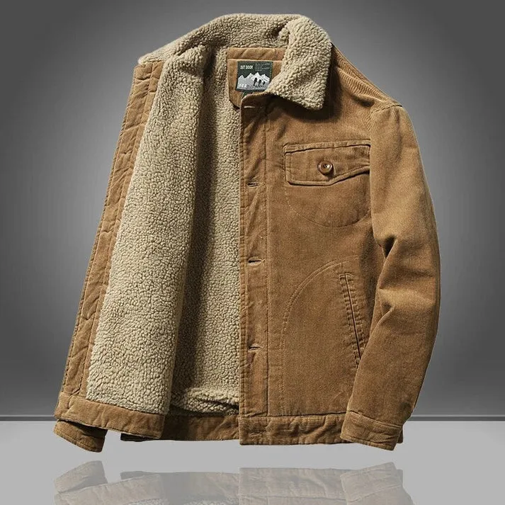 Finnio - fleece lined corduroy jacket for men