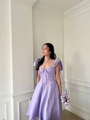 FIRST LOVE BOW MIDI DRESS