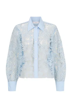 Flat Collar Lace Shirt